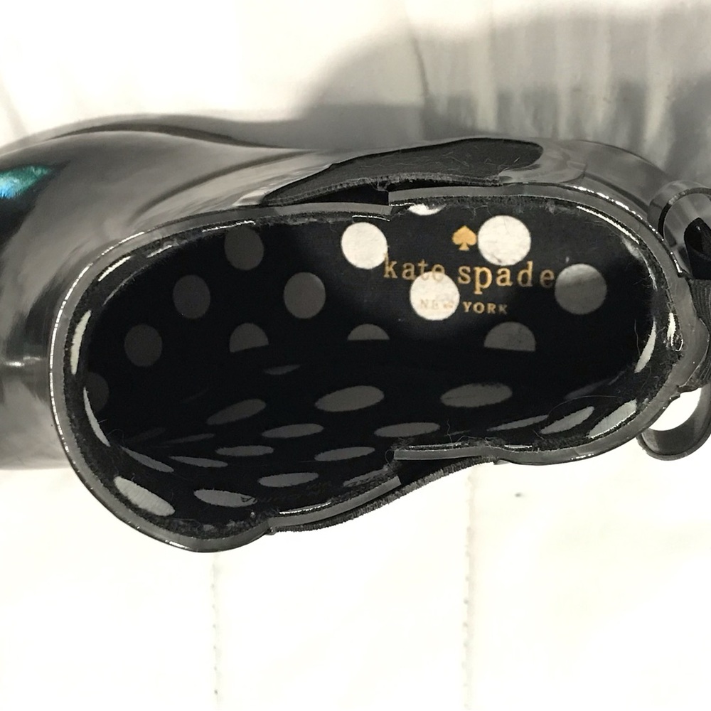 Kate Spade Black Rubber Ankle Boots - Picture 6 of 8